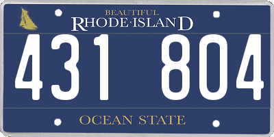 RI license plate 431804