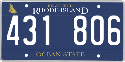 RI license plate 431806