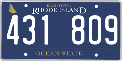 RI license plate 431809