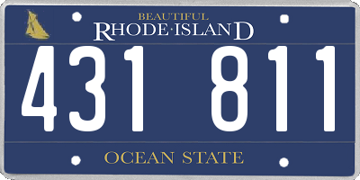 RI license plate 431811