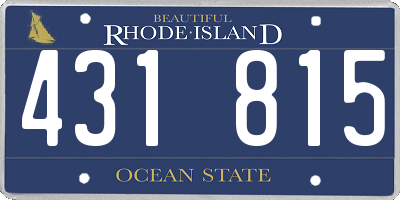 RI license plate 431815