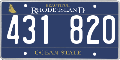 RI license plate 431820
