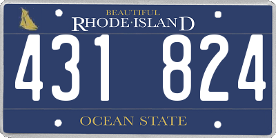 RI license plate 431824