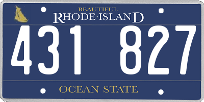 RI license plate 431827