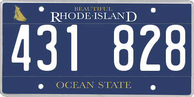 RI license plate 431828