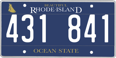 RI license plate 431841