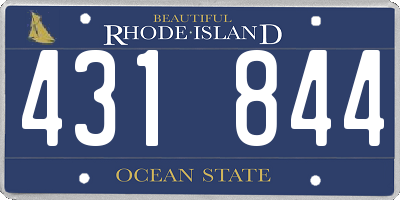 RI license plate 431844