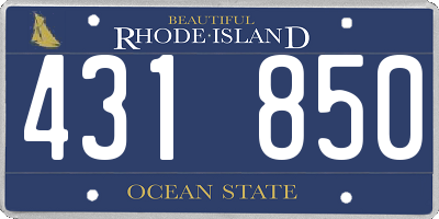 RI license plate 431850