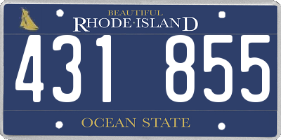 RI license plate 431855