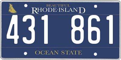 RI license plate 431861