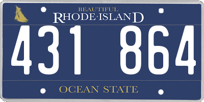 RI license plate 431864