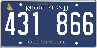 RI license plate 431866