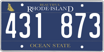 RI license plate 431873