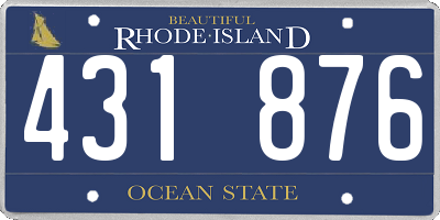 RI license plate 431876