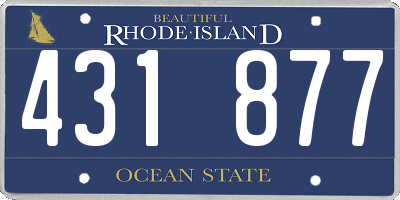 RI license plate 431877