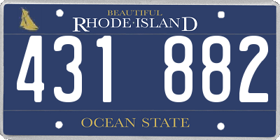 RI license plate 431882