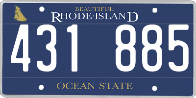 RI license plate 431885
