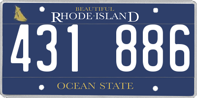 RI license plate 431886