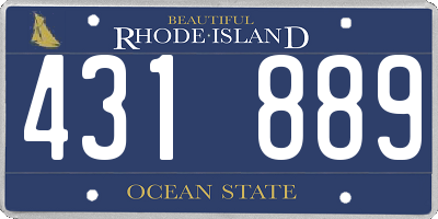 RI license plate 431889