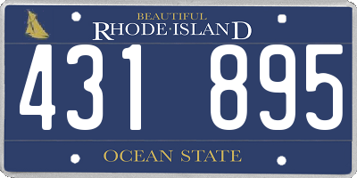 RI license plate 431895