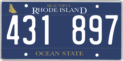 RI license plate 431897