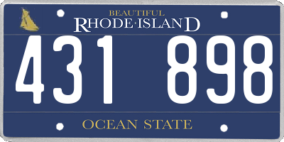 RI license plate 431898