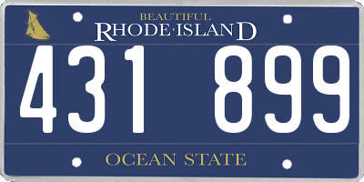 RI license plate 431899