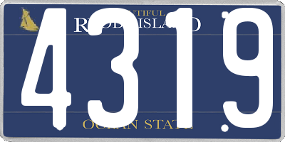 RI license plate 4319