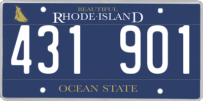 RI license plate 431901