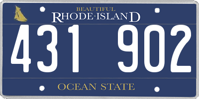 RI license plate 431902