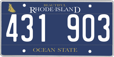 RI license plate 431903