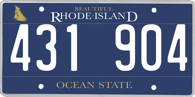 RI license plate 431904