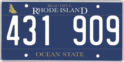 RI license plate 431909