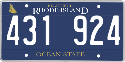 RI license plate 431924