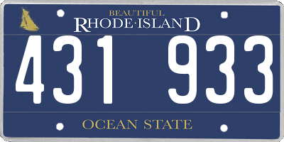 RI license plate 431933