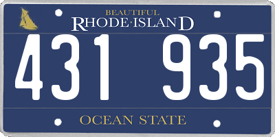 RI license plate 431935