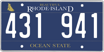 RI license plate 431941