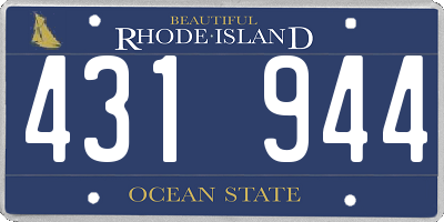 RI license plate 431944