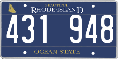 RI license plate 431948
