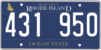 RI license plate 431950