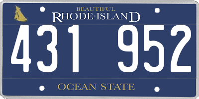RI license plate 431952