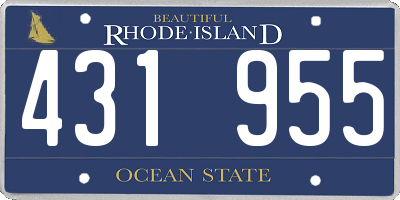 RI license plate 431955