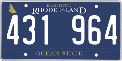 RI license plate 431964