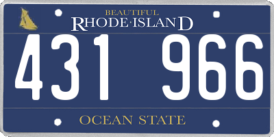 RI license plate 431966