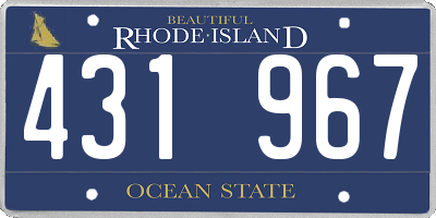 RI license plate 431967