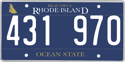 RI license plate 431970
