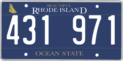RI license plate 431971
