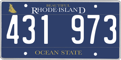 RI license plate 431973