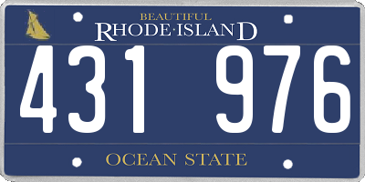 RI license plate 431976