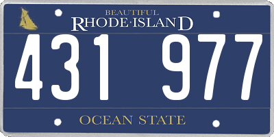 RI license plate 431977